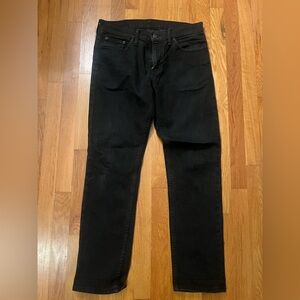 Levi's Men's Dark Black Straight Jeans